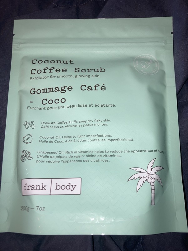Frank Body Coconut Coffee Scrub FULL BODY EXFOLIATOR - Full Size (7.05oz) SEALED