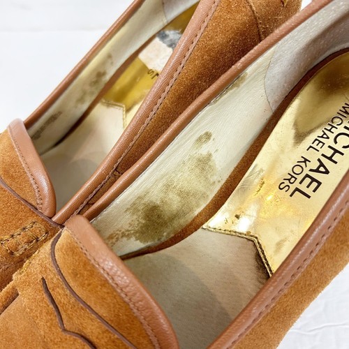 Y2K Michael Kors Wedge Platform Rory Penny Loafer Size 7 Suede Leather Women's - Picture 5 of 7