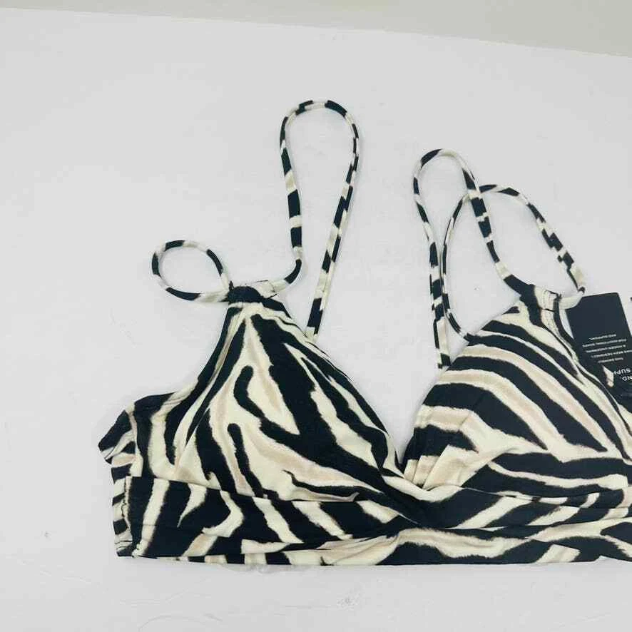 New Lauren Ralph Lauren Womans Sz 4 Bikini Top Swim Underwired Twist Animal NWT - Image 4 of 4