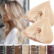 US CLEARANCE Nano Ring Beads Human Remy Hair Extensions Micro Loop THICK 50G 50S