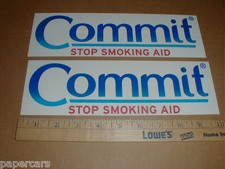 2 Commit Stop Smoking Cigarettes Contingency Nascar Racing Decal Sticker Lot New
