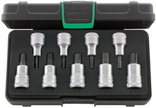 STAHLWILLE 54CV/9 1/2" DRIVE 9 PIECE SPLINE BIT SOCKET SET M5-M14