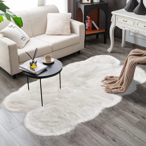Latepis Faux Fur Sheepskin Area Rugs Soft Shaggy Carpet for Living Room Bedroom - Picture 151 of 219