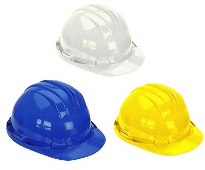 BAUHELM Schutzhelm Helm Bauarbeiterhelm Arbeitshelm EN397 weiß, gelb, blau