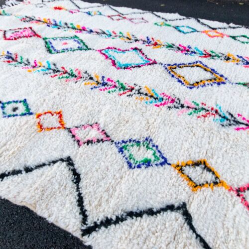 Moroccan Rug 5x8 - Handmade Beni Ourain Style - Azilal area rug authentic - Picture 5 of 9