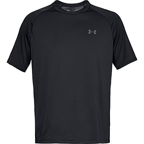 Футболка Under Armour Mens Tech 20 с V-образным вырезом и коротким рукавом ЧернаяГрафитовая S 5390₽