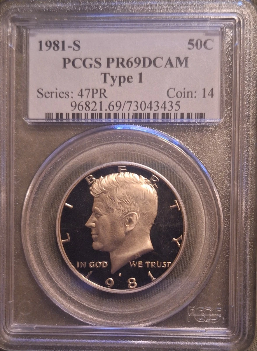 1981 PCGS Certified PR 69 Graded Kennedy US Half Dollars for sale