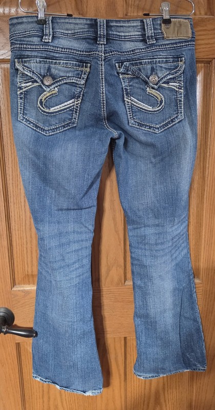 Silver Jeans Suki Surplus Bootcut Womens 33x30 Blue Stretch Medium Wash