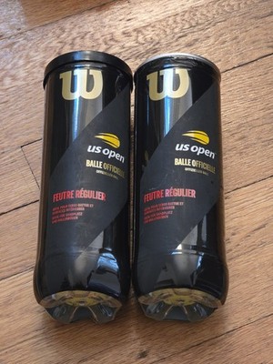 WILSON TENNIS BALLS US OPEN 6 BALLS 2 CANS OF 3 BALLS EACH NEW