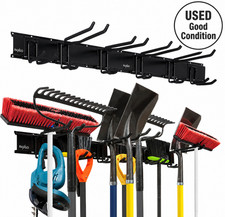 RightHand Garage Tool Storage Rack, 8 Piece Wall Mounted Garage Organizer