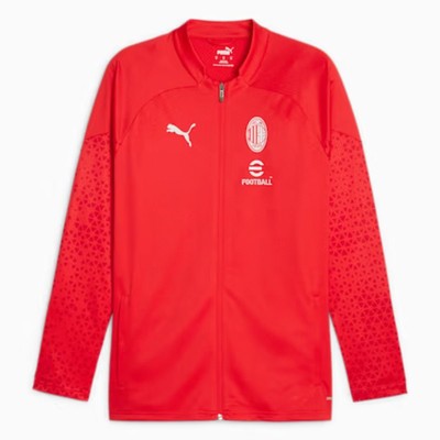 AC Milan Felpa College Collection Uomo - Felpa Con Cappuccio Ufficiale, 100% Cotone