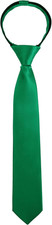 Boys Solid Color Pre-tied 2.4'' Zipper Skinny Neckties for Kids