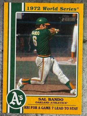 Sal Bando Tampa Bay Rays Heritage 1972 World Series Highlights 2021