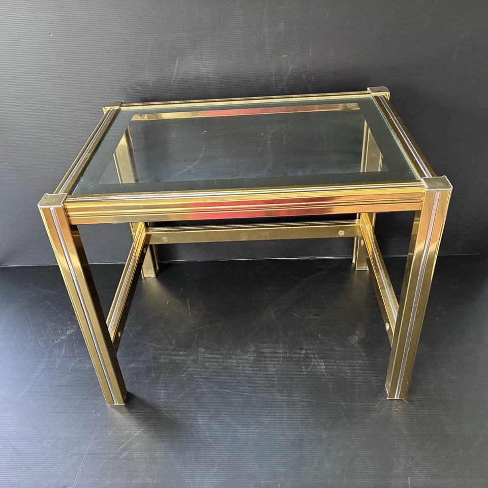 Table D’appoint Hollywood Regency Design italien année 70 Dlg W. Rizzo - Photo 3/4