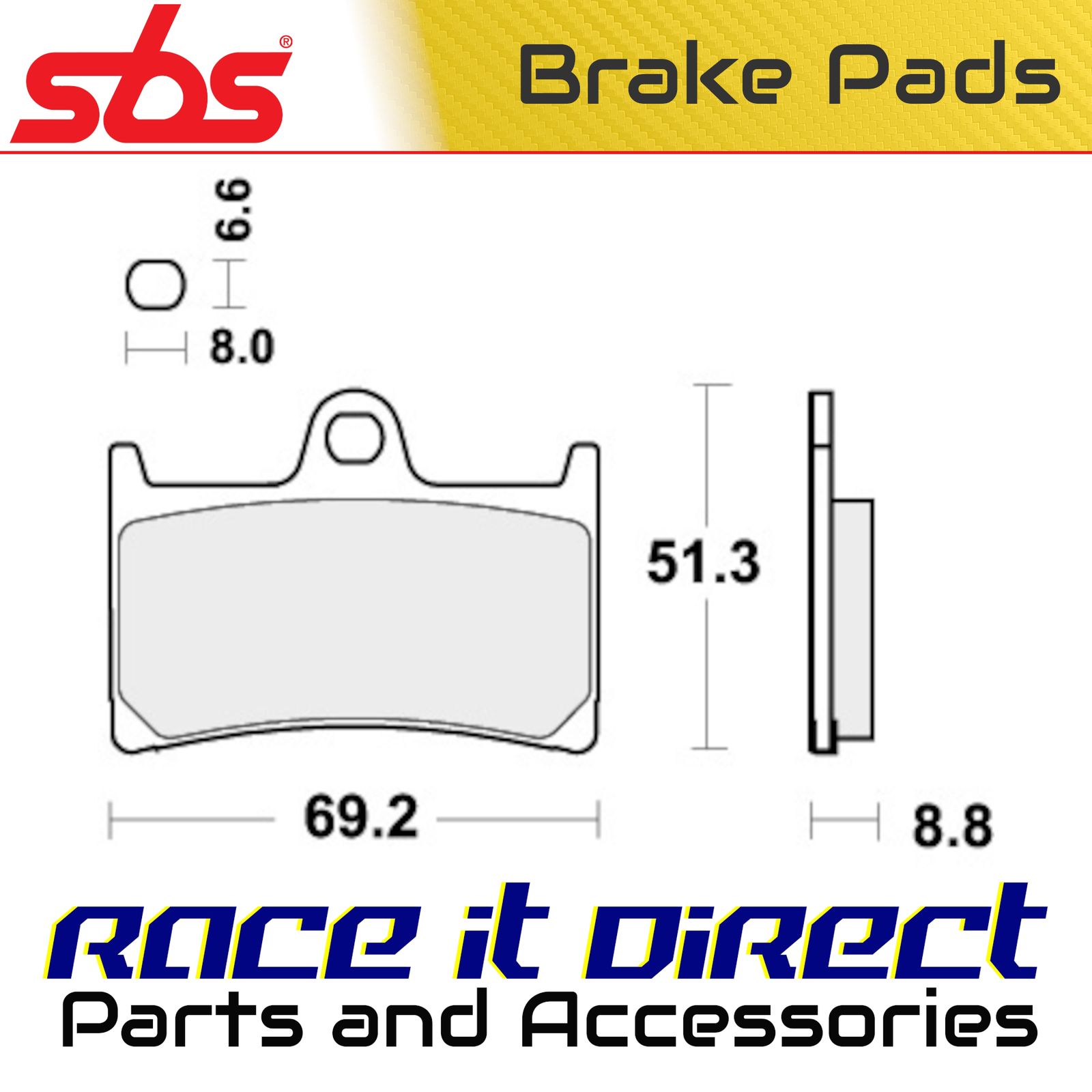 Brake Pads for YAMAHA TZ 125 1998 Front Street SBS