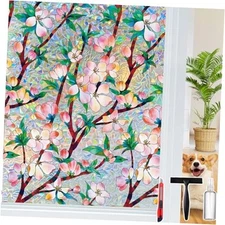 Window Privacy Film Decorative Window Sticker, 35.4 Inch x 78.74 Inch Rainbow