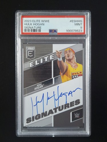 2023 Panini Donruss Elite WWE HULK HOGAN On Card Auto Signatures #ES-HHG PSA 9