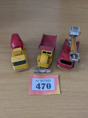 #ad 3x Husky Model vehicles Great Britain Snow Dozer Cement Mixer Fire Engine1950 GBP 5.69