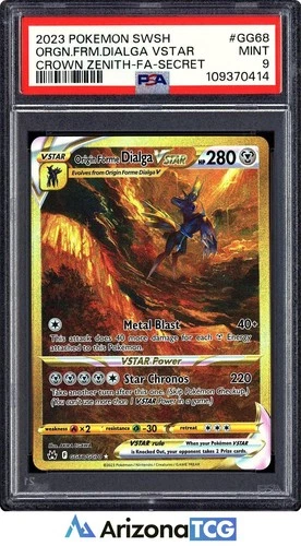 Pokemon 2023 Origin Forme Dialga VSTAR GG68/GG70 Full Art SR Crown Zenith PSA 9