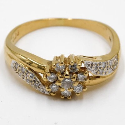 Ring mit Brillanten Diamanten in 14 Kt. 585 er Gold 54 Ringe Edles
