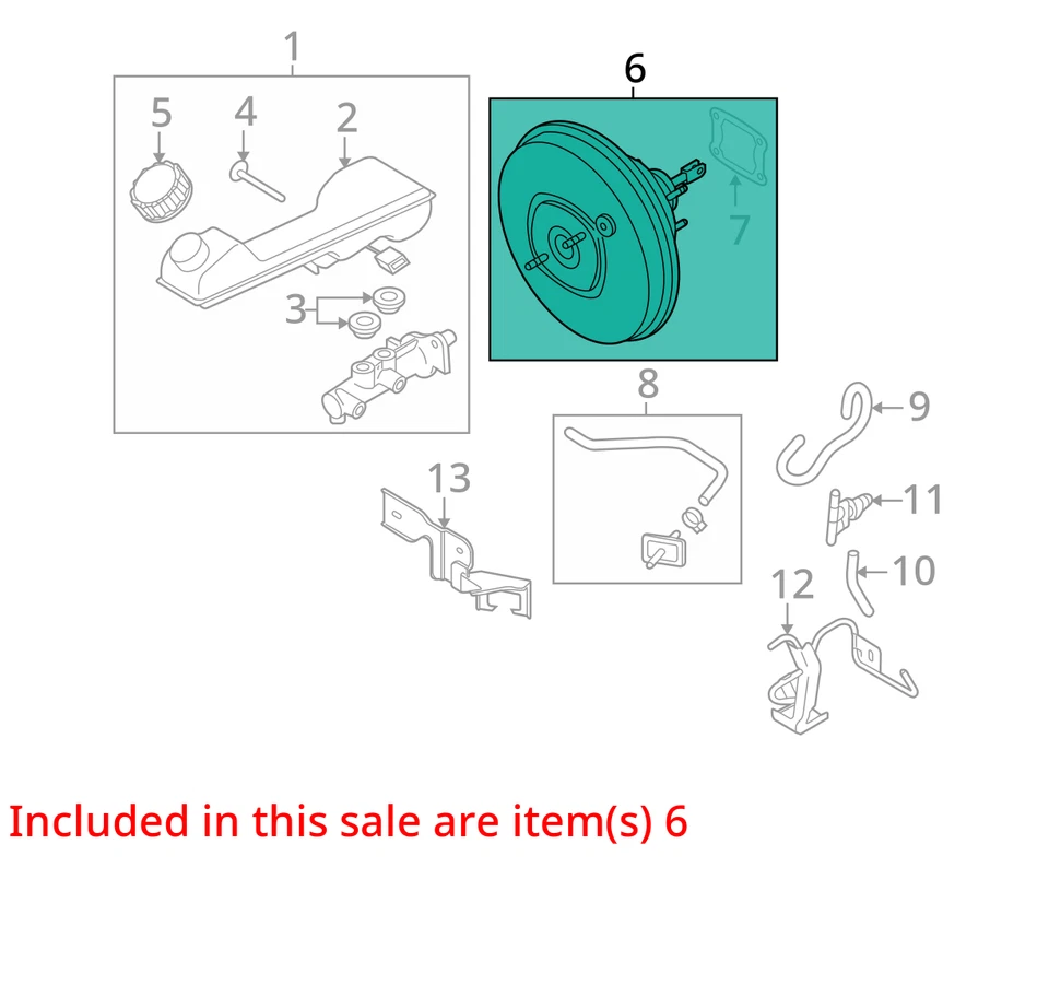 Booster de freio elétrico compatível com 07-15 Mazda CX-9 3698392 - Imagem 3 de 4