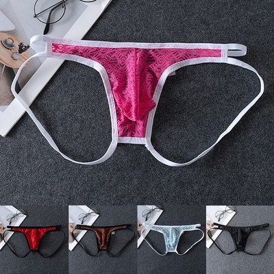 Hohle Spitze Herren G-String für Schlafzimmer für Rollenspiel hohles Design konvex Beutel