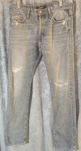 Replay Jeans Men's W34 L36 - Waitom, Blue, Good Condition - Picture 3 of 16