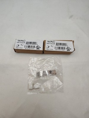 2 Pack WAC Lighting LED-TC-EC-WT Invisiled End Cap for Invisiled 24V Tape Light 