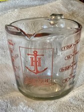 Vintage Anchor Hocking 1 Cup/8oz Measuring Cup Red Lettering 696* Made In USA