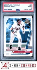 2003 FLEER FOCUS #26 CHIPPER JONES BRAVES HOF POP 1 PSA 9