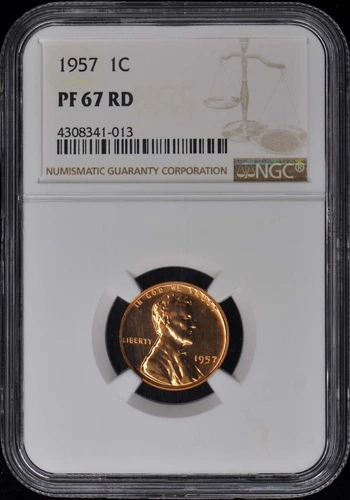1957 Wheat Reverse Lincoln Cent (Proof) 1C NGC PR67RD