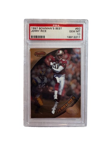 Jerry Rice San Francisco 49ers HOF 1997 Bowman's Best - #50 PSA 10 Pop 17