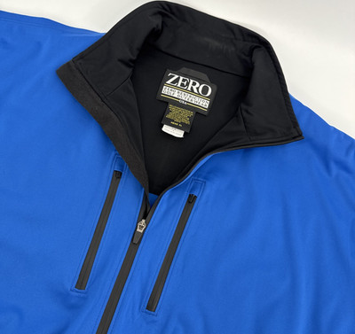 Zero Restriction Golf Jacket Men s XL Blue Full Zip Wind Water Resistant