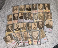 1992 Little Debbie Hand Cut US Presidents Trading Card Set 1-40 Read