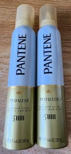 (2) Pantene Pro-V Mousse Level 5 Maximum Hold Resists Humidity 6.6oz
