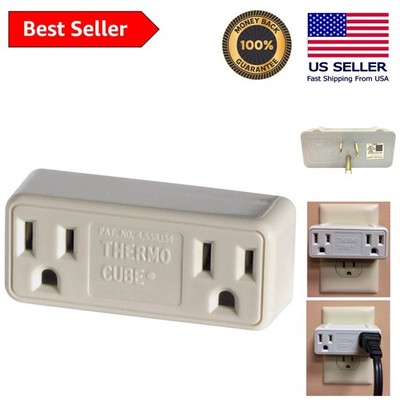 White Dual Outlet Thermostat - Automatic On/Off for Cold Environment Protection