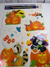 Décorations Vintage Pour Fenêtre – Halloween – Stickers Static Cling Multicolores (fabrication USA)