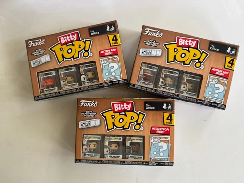 Funko Bitty Pop The Office Lot of 3 4-Packs w/ Mystery Figures FREE SHIPPING!