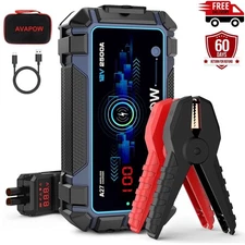 AVAPOW Car Battery Jump Starter 2500A Peak 12V Portable Booster Box Jumpstart