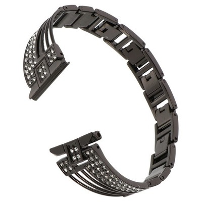 Rostfreies Diamant-Uhrenarmband Strass-Uhrenarmband Kompatibel mit Fitbit