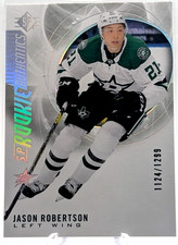 2020-21 SP ROOKIE AUTHENTICS #111 JASON ROBERTSON /1299 DALLAS STARS RC CARD. rookie card picture