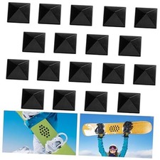 18 Pcs Snowboard Stomp Pads- Pyramid Studs Snowboard Grip Stomp Pad- Anti Black