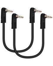 3.5mm to 3.5mm Audio Cable 0.5FT, Short 90-Degree Right Angle TRS 1/8" Male t...