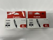 Lot Of 2 Canon CLI-281 XL BK Ink Cartridges for Printer - Black