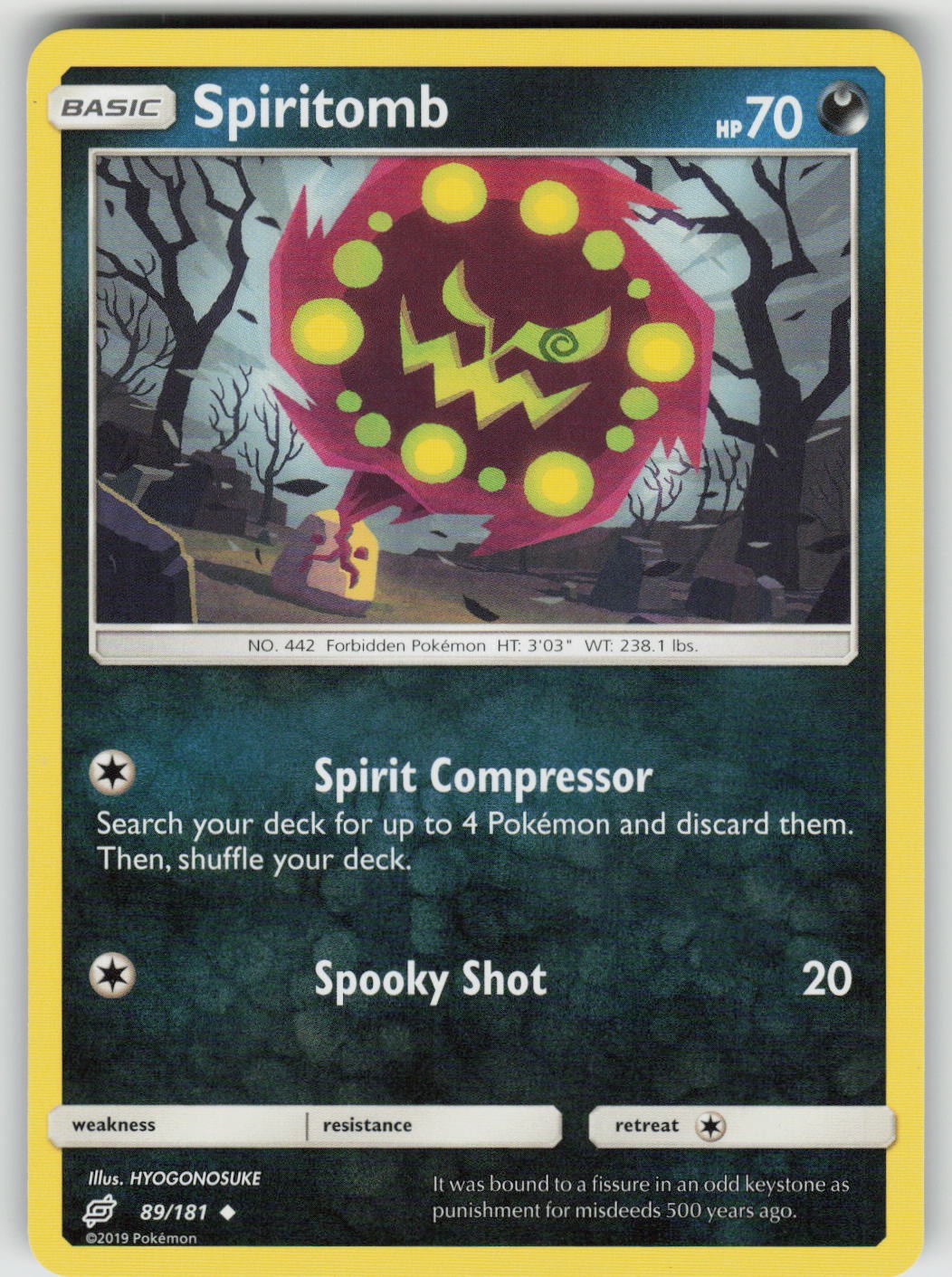Spiritomb 89/181 Uncommon Team Up Pokemon Near Mint