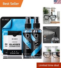 Eyeglass Cleaner Spray - Glasses Cleaner No Streaks Technology  Microfiber C...