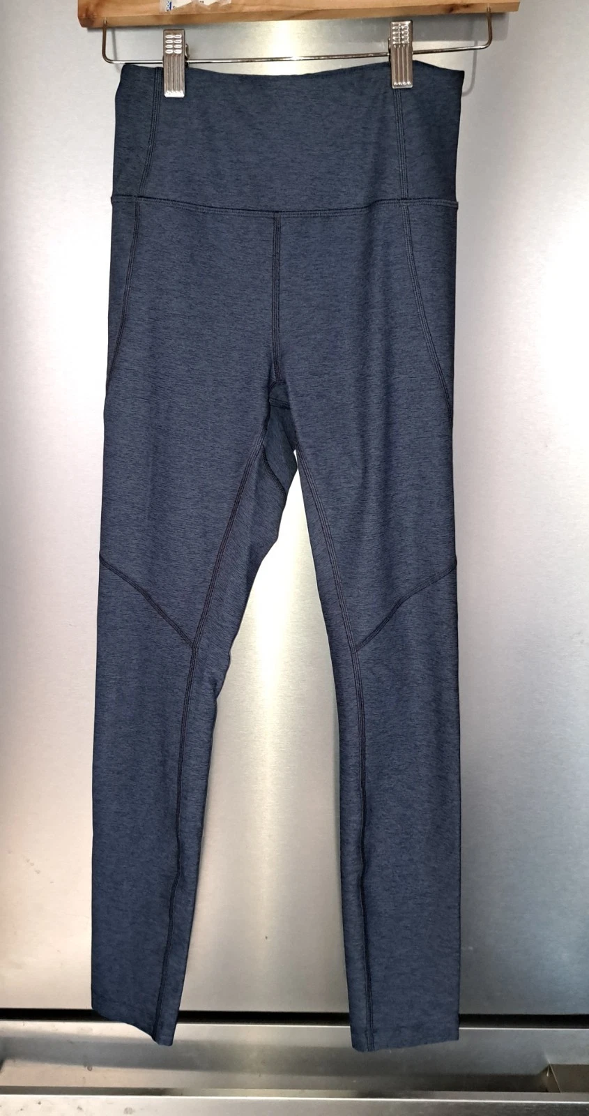 Womens Outdoor Voices Warm up Athletic Heathered Blue Pants Tights Size XS