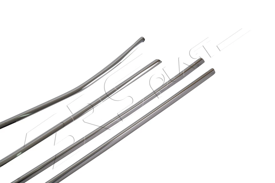 Juego de 4 molduras de ventana cromadas exteriores de acero inoxidable para Renault Clio 5 2019 Foto 2 de 4