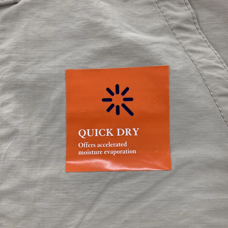 Pantalones Cortos Carga Croft & Barrow Para Hombres 36 Caqui Nylon Ripstop Secado Rápido UPF 15+ Viaje Foto 4 de 4