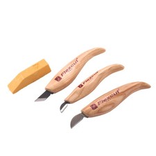 Flexcut Chip Carving 3 pc. Set with Sharpenin...